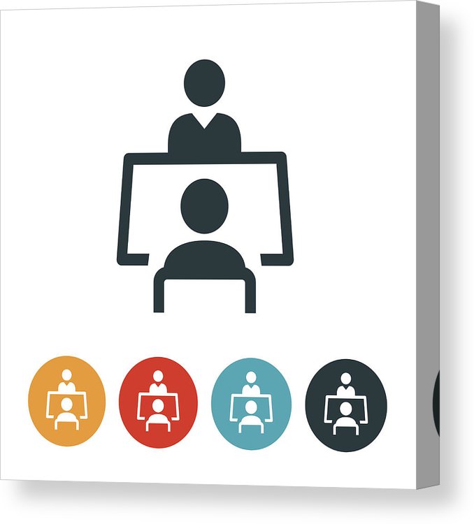 678x750 Job Interview Icon Canvas Print Canvas Art