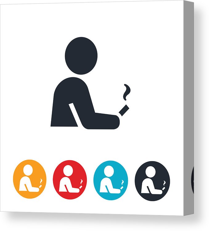 678x750 Person Smoking Icon Canvas Print Canvas Art
