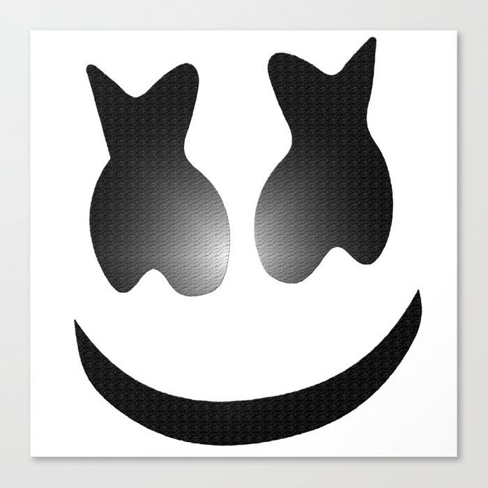 700x700 Marshmello Icon Textured Canvas Print