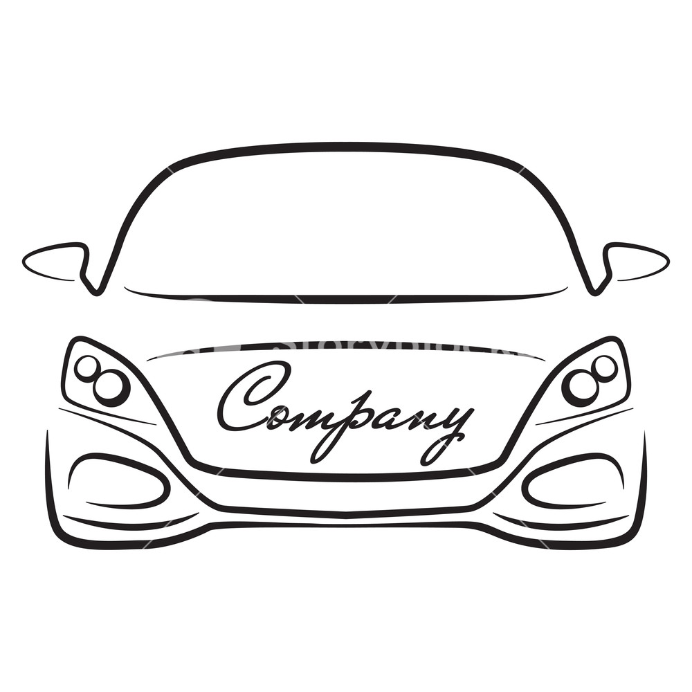 1000x1000 Car Sihlouette Vehicle Auto Dealer Company Logo Icon Royalty Free