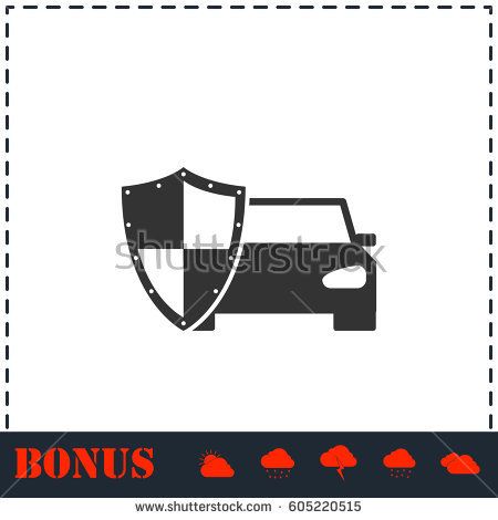 450x470 Car Insurance Icon Flat Simple Vector Symbol And Bonus Icon