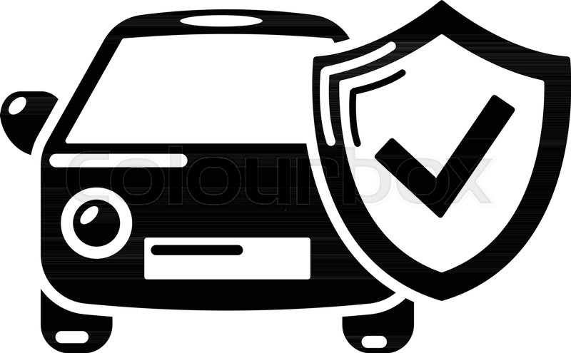 800x495 Insurance Car Icon Simple Stock Vector Colourbox