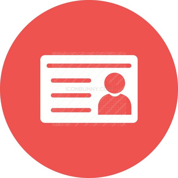 600x600 Student Id Card Flat Round Icon