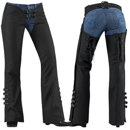 450x450 Icon Women's Hella Leather Motorcycle Chaps