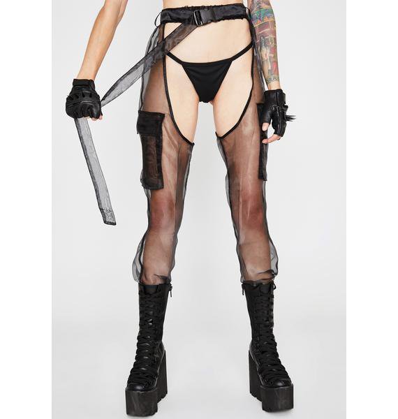 570x600 Organza Chaps Cargo Bottoms Black Dolls Kill