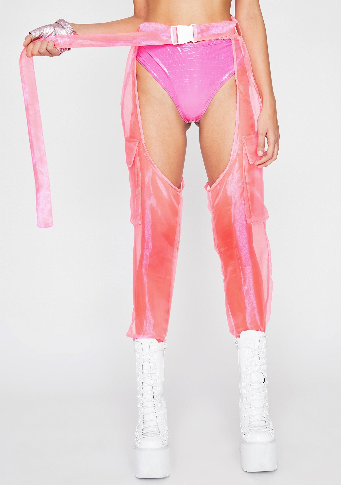 1405x2000 Organza Chaps Cargo Bottoms Pink Dolls Kill