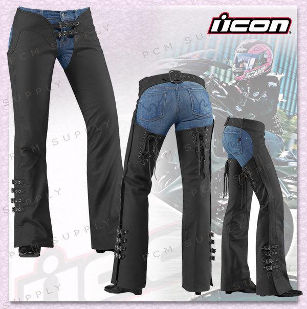 600x605 Sell Icon Womens Hella Leather Chaps Black Xl Free Ship