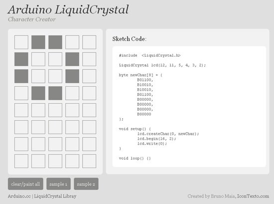 550x409 Arduino Liquidcrystal Character Creator Adafruit Industries