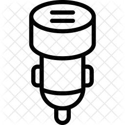 256x256 Car Usb Charger Icon Of Line Style