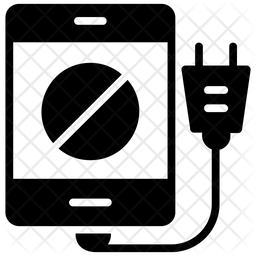 256x256 Mobile Charger Icon Of Glyph Style