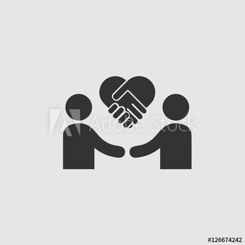 500x500 Businessman Meeting Vector Icon Handshake Symbol Handshake