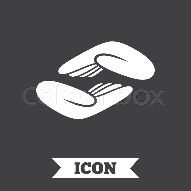 800x800 Helping Hands Sign Icon Charity Or Stock Vector Colourbox