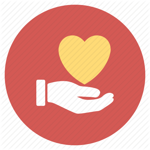 512x512 Charity, Hand, Heart, Help, Love, Palm, Support Icon