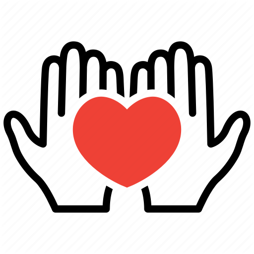 512x512 Charity, Hands, Heart, Support Icon