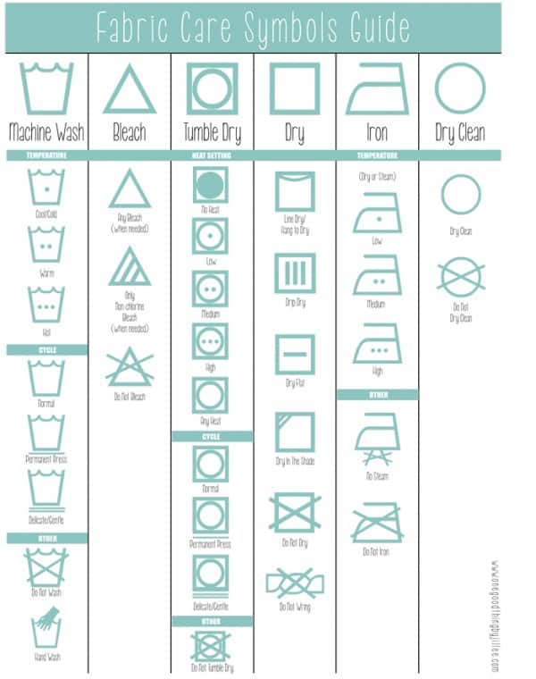 600x760 Laundry Symbols And Icons Cheat Sheet Living Student Hacks
