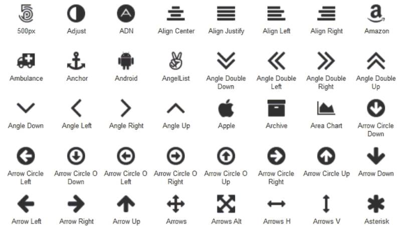 800x450 Axure Icons Cheatsheet