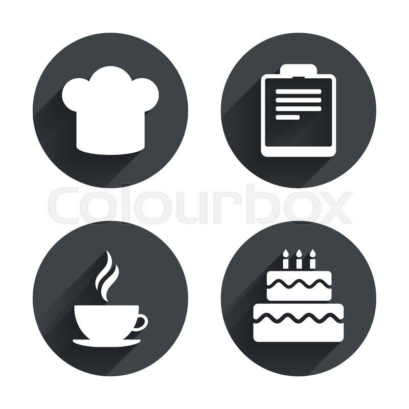 800x800 Coffee Cup Icon Chef Hat Symbol Stock Vector Colourbox