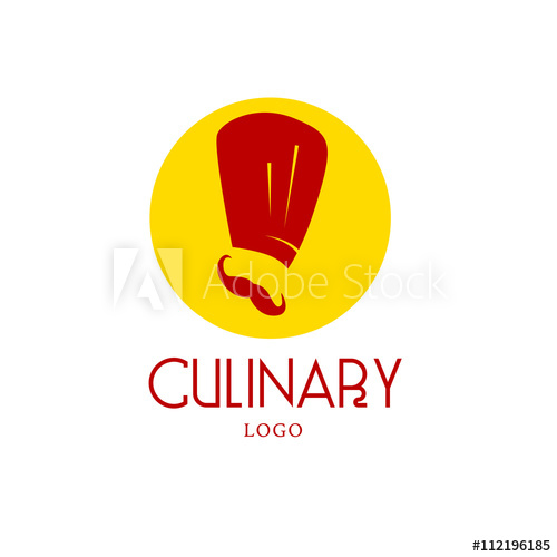 500x500 Vector Simple Flat Food Logo Restaurant, Cafe, Catering Insignia