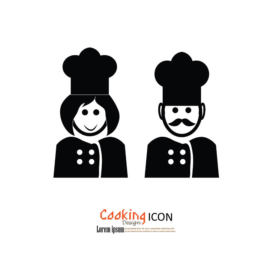 900x900 Chef Icon Chef Man And Woman Chef Symbol Drawing