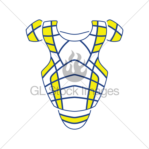 500x500 Baseball Chest Protector Icon Gl Stock Images