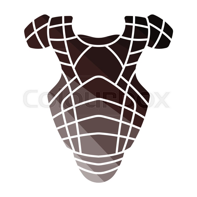 800x800 Baseball Chest Protector Icon Flat Stock Vector Colourbox