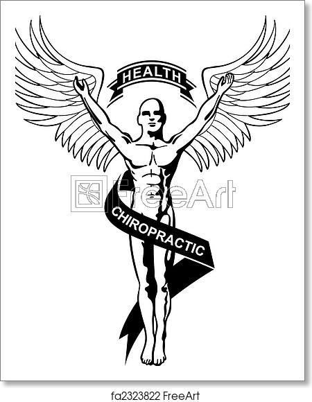 450x580 Free Art Print Of Chiropractic Icon Chiropractic Icon In Black
