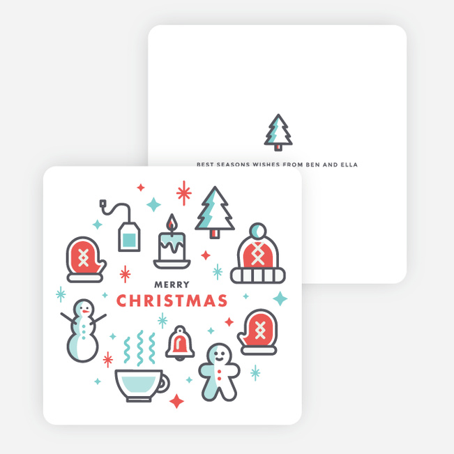 651x651 Retro Holiday Icon Christmas Cards Paper Culture