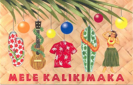 425x273 Lauhala Elements Hawaiian Icons Christmas Cards