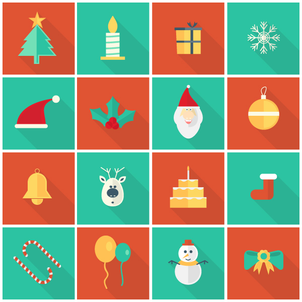 600x600 Flat Vector Christmas Ornaments Free Vectors Ui Download