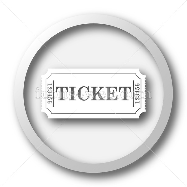 600x600 Cinema Ticket White Icon Cinema Ticket White Button