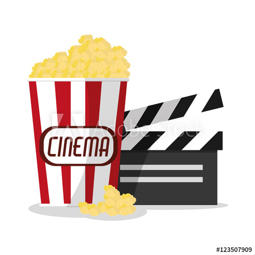 500x500 Pop Corn And Clapboard Icon Cinema Movie Video Film