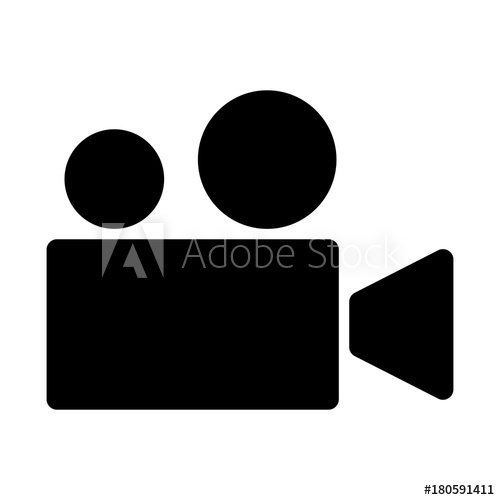 500x500 Video Camera Silhouette Icon Cinema Vector Pictogram