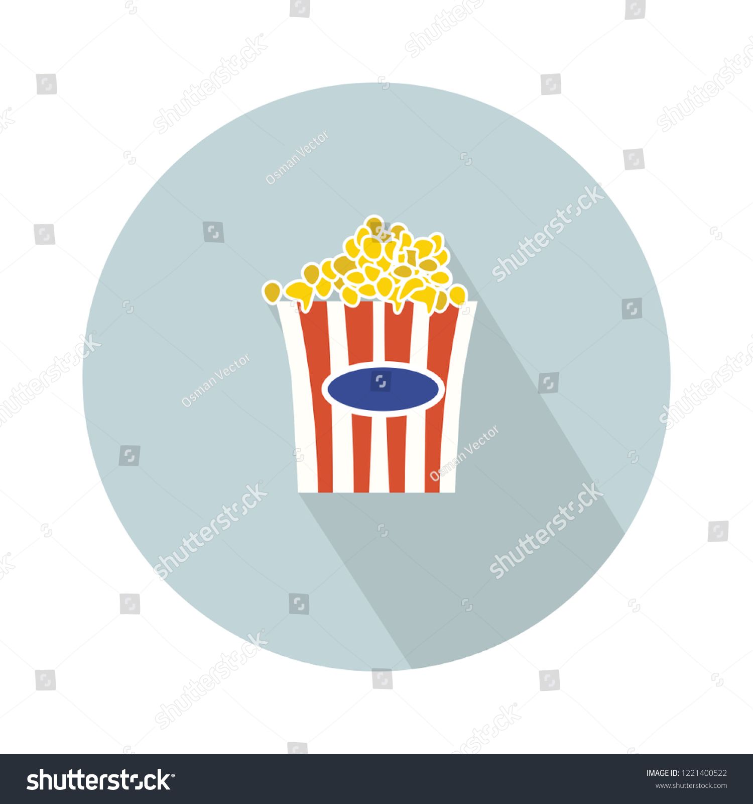 1500x1600 Vector Popcorn Illustration Cinema Icon