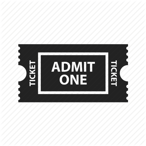 512x512 Admit One, Cinema, Coupon, Entertainment, Film, Movie, Theater