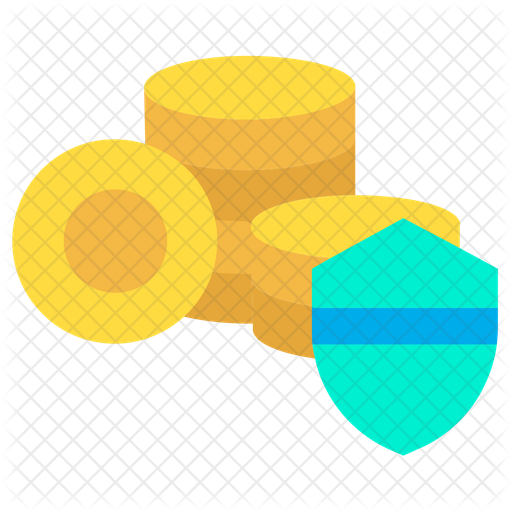 512x512 Coin Shield Icon Of Flat Style