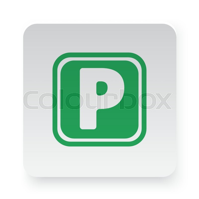 800x800 Green Parking Icon In Circle On White Stock Vector Colourbox