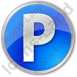256x256 Parking P Circle Blue Icon, Pngico Icons
