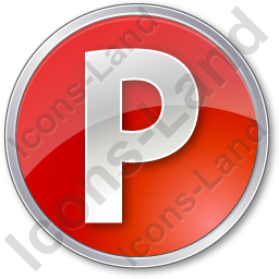 256x256 Parking P Circle Red Icon, Pngico Icons