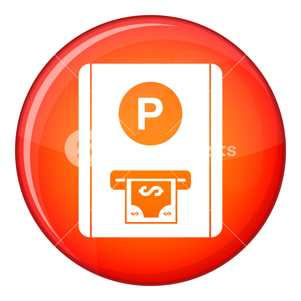 1000x1000 Parking Fee Icon In Red Circle Isolated On White Background
