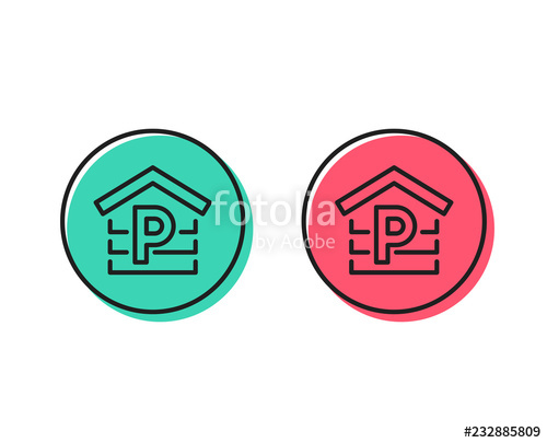 500x405 Parking Line Icon Car Park Sign Transport Place Garage Symbol