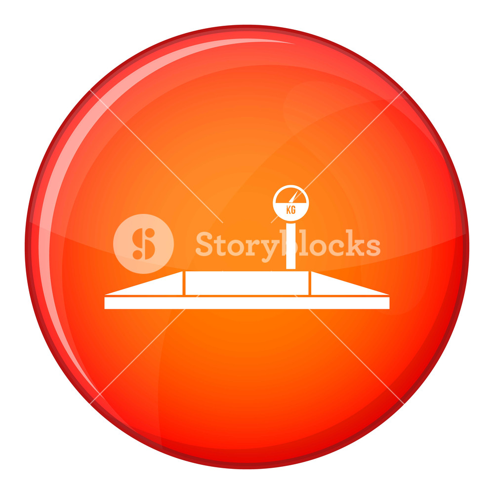 1000x1000 Parking Scales Icon In Red Circle Isolated On White Background