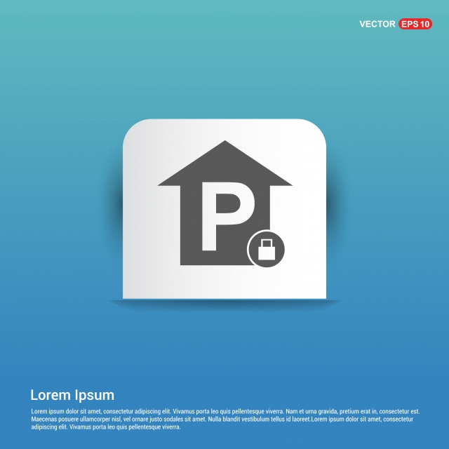 640x640 Reserved Parking Place Icon Blue Sticker Button, Background, Blue