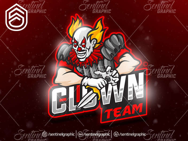 800x600 Clown Team Clan Club Logo Esport Mascot Team Sport Game