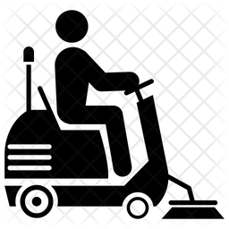 256x256 Cleaning Cart Icon Of Glyph Style