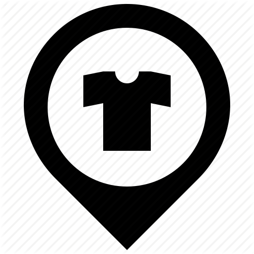 512x512 Cloth, Clothing, Location, Map, Pin, Shirt, Store Icon