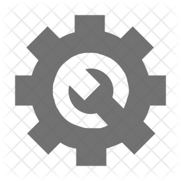 256x256 Cog Icon Of Glyph Style