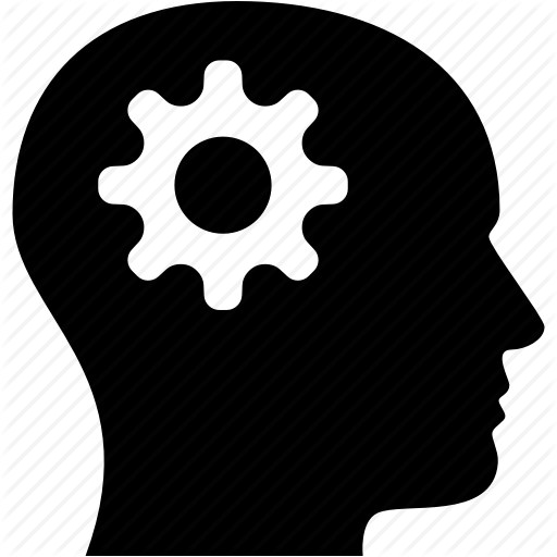 512x512 Cog Head, Gear, Head, Settings, Thinking Icon
