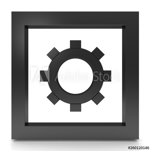 500x500 Gear Icon Cog Wheel Symbol Engineering Development Sign Working