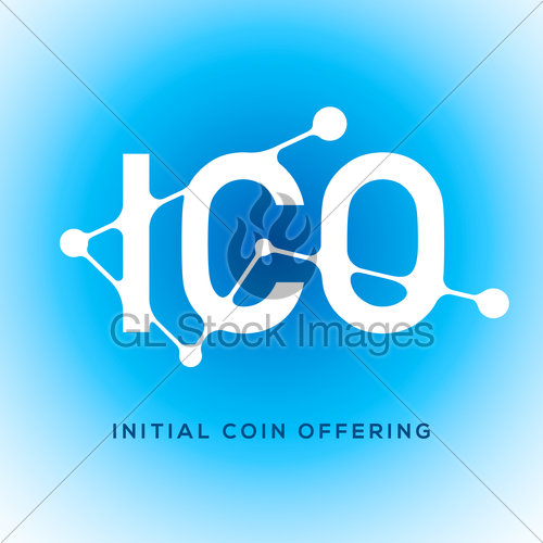 500x500 Blockchan On Blue Background, Vector Illustration Gl