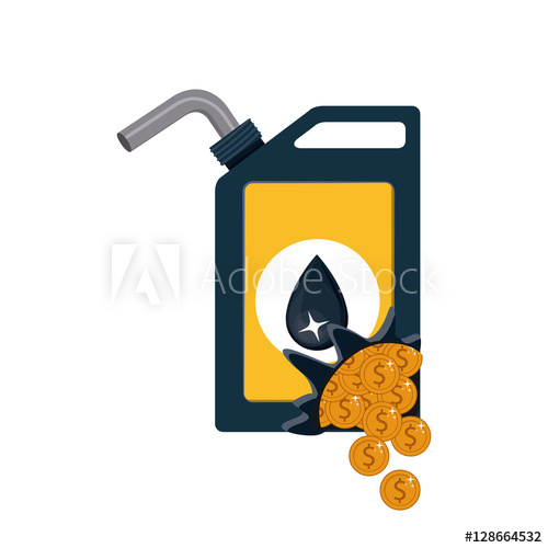 500x500 Gasoline Can And Coins Icon Oil Industry Price And Commerce Theme